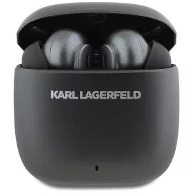   Karl Lagerfeld Metal Printed Logo TWS vezetéknélküli fülhallgató aktív zajszűréssel, ANC-ENC, fekete