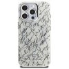 Karl Lagerfeld IML Karl Script Pattern iPhone 16 Pro hátlap tok kameravédelemmel, fehér