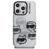 Karl Lagerfeld IML Multi K&C Head Pattern iPhone 16 Pro Max hátlap tok kameravédelemmel, átlátszó