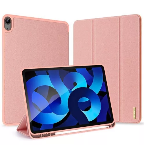 Dux Ducis Domo Apple iPad Air 11 (2025 / 2024) / Air 5 / 4 kihajtható tok pencil tartóval, rózsaszín