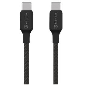   Tactical Stitch Thread USB-C-USB-C töltő- és adatkábel, szilikon, 1m, fekete