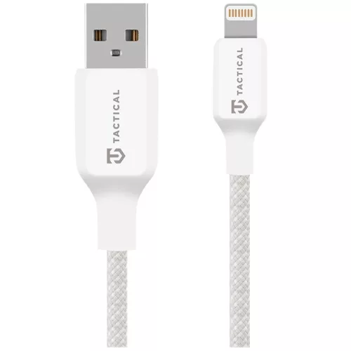 Tactical Stitch Thread USB-A-Lightning töltő- és adatkábel, szilikon, 0,3m, fehér
