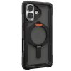 UAG Plasma XTE Apple iPhone 17 hátlap tok kitámasztóval, MagSafe, black/pop orange