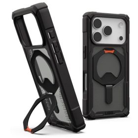   UAG Plasma XTE Apple iPhone 17 Pro hátlap tok kitámasztóval, MagSafe, black/pop orange