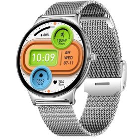   Colmi V89 okosóra AMOLED kijelzővel, pulzusméréssel, véroxigénméréssel, acél ezüst