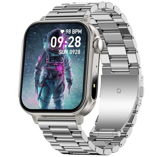 Colmi P80 okosóra pulzusméréssel, véroxigén / alvásméréssel, IP67, acél ezüst