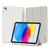 Tech-Protect Sc Pen Hybrid Apple iPad 11 2025 / 10.9 2022 oldalra nyíló, kitámasztható mappa tok ceruza tartóval, kristály ezüst