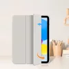 Tech-Protect Sc Pen Hybrid Apple iPad 11 2025 / 10.9 2022 oldalra nyíló, kitámasztható mappa tok ceruza tartóval, kristály ezüst