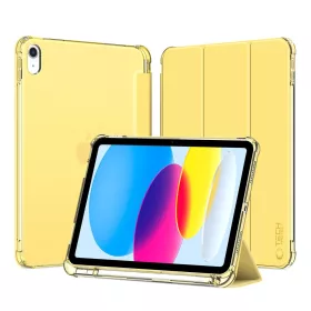   Tech-Protect Sc Pen Hybrid Apple iPad 11 2025 / 10.9 2022 oldalra nyíló, kitámasztható mappa tok ceruza tartóval, kristály sárga