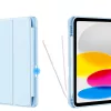 Tech-Protect Sc Pen Apple iPad 11 2025 / 10.9 2022 oldalra nyíló, kitámasztható mappa tok ceruza tartóval, világoskék