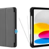 Tech-Protect Sc Pen Apple iPad 11 2025 / 10.9 2022 oldalra nyíló, kitámasztható mappa tok ceruza tartóval, fekete