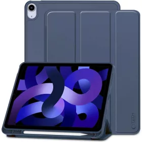   Tech-Protect Sc Pen Apple Air 11 (2024 / 2025) / iPad Air 4 / 5 (2020 / 2022) oldalra nyíló, kitámasztható mappa tok ceruza tartóval, kék