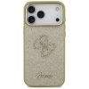 Guess Fixed Glitter Big 4G Metal Frame Apple iPhone 17 Pro csillámos hátlap tok, arany