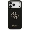 Guess Silicone Big 4G Script Apple iPhone 17 Pro hátlap tok, fekete