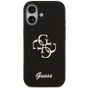 Guess Silicone Big 4G Script Apple iPhone 17 hátlap tok, fekete