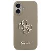 Guess Silicone Big 4G Script Apple iPhone 17 hátlap tok, barna