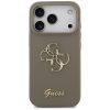 Guess Silicone Big 4G Script Apple iPhone 17 Pro hátlap tok, barna