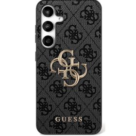   Guess 4G Big 4G Classic Logo Samsung Galaxy S25 FE hátlap tok kameravédő peremmel, fekete