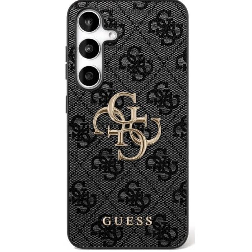 Guess 4G Big 4G Classic Logo Samsung Galaxy S25 FE hátlap tok kameravédő peremmel, fekete