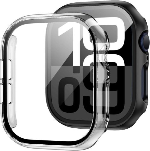Tech-Protect Defense360 Apple Watch 11 / Watch 10 46mm ütésálló tok kijelzővédelemmel, átlátszó