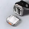 Tech-Protect Defense360 Apple Watch 7 / 8 / 9 (45mm) ütésálló tok, kijelzővédő felülettel, titanium-narancs
