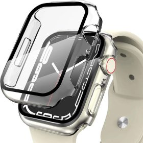   Tech-Protect Defense360 Apple Watch 7 / 8 / 9 (41mm) ütésálló tok kijelzővédelemmel, átlátszó