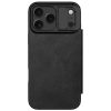 Nillkin Qin Pro Apple iPhone 17 Pro bőr flip tok, fekete