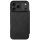 Nillkin Qin Pro Apple iPhone 17 Pro bőr flip tok, fekete