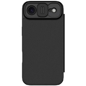   Nillkin Qin Pro Apple iPhone Air (2025) bőr flip tok, fekete