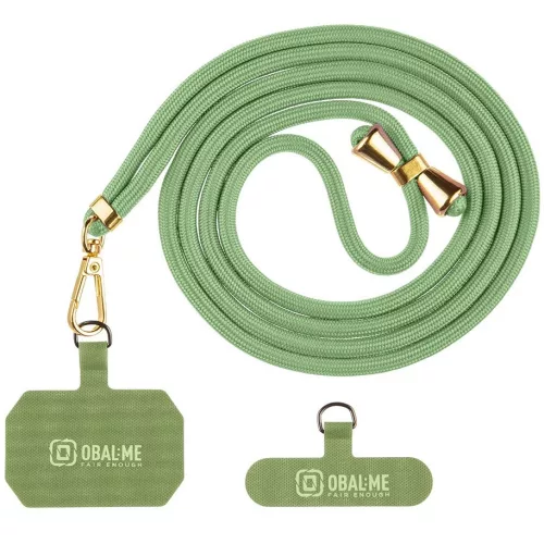 OBAL:ME NeckTag Allure Rope nyakba / vállra akasztható univerzális telefontartó, zöld