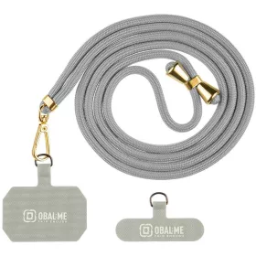   OBAL:ME NeckTag Allure Rope nyakba / vállra akasztható univerzális telefontartó, világos szürke