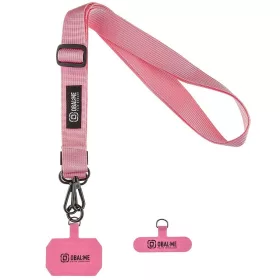   OBAL:ME NeckTag Ribbon Rope nyakba / vállra akasztható univerzális telefontartó, rózsaszín