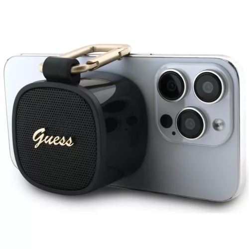 Guess mágneses vezeték nélküli bluetooth hangszóró, telefonra rögzíthető, MagSafe, fekete-arany