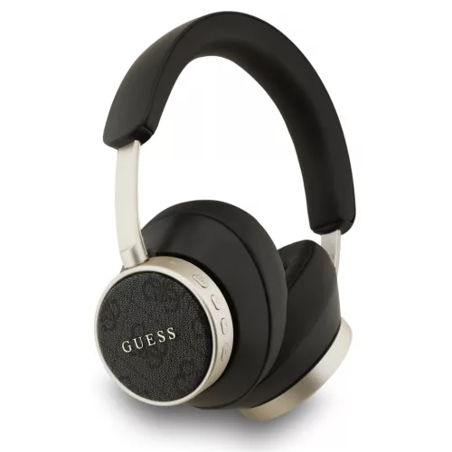 Guess PU Leather 4G Classic Logo ENC TWS vezeték nélküli fejhallgató, fekete-arany