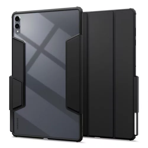 Spigen AirSkin Pro Samsung Galaxy Tab S11 Ultra tok ceruza tartóval, kitámasztóval, fekete