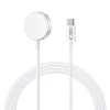 Tech-Protect UltraBoost Magnetic Apple Watch töltő USB-C kábellel, 120cm, fehér