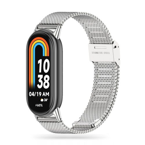 Tech-Protect Milanese Xiaomi Mi Smart Band 10 / Band 9 / Band 8 milánói szíj, ezüst