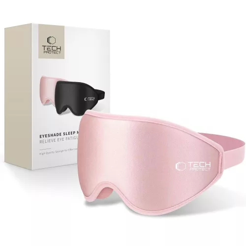Tech-Protect EyeShade alvómaszk / szemfedő memóriahabbal, állítható pánttal, rózsaszín