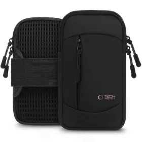   Tech-Protect M6 univerzális tartó / táska, futáshoz / sportoláshoz / túrázáshoz, fekete-rózsaszín