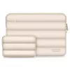 Tech-Protect Puffy univerzális laptop táska / tartó, ütéscsillapító habréteggel, plüss béléssel, 13-14col, bézs