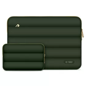   Tech-Protect Puffy univerzális laptop táska / tartó, ütéscsillapító habréteggel, plüss béléssel, 15-16col, zöld