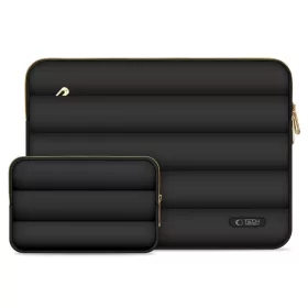   Tech-Protect Puffy univerzális laptop táska / tartó, ütéscsillapító habréteggel, plüss béléssel, 15-16col, fekete