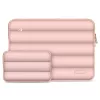 Tech-Protect Puffy univerzális laptop táska / tartó, ütéscsillapító habréteggel, plüss béléssel, 15-16col, rozéarany