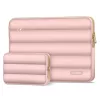 Tech-Protect Puffy univerzális laptop táska / tartó, ütéscsillapító habréteggel, plüss béléssel, 15-16col, rozéarany