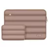 Tech-Protect Puffy univerzális laptop táska / tartó, ütéscsillapító habréteggel, plüss béléssel, 15-16col, mogyoróbarna