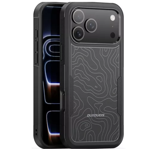 Dux Ducis SHLD Apple iPhone 17 Pro hátlap tok megerősített szélekkel, kameravédelemmel, fekete