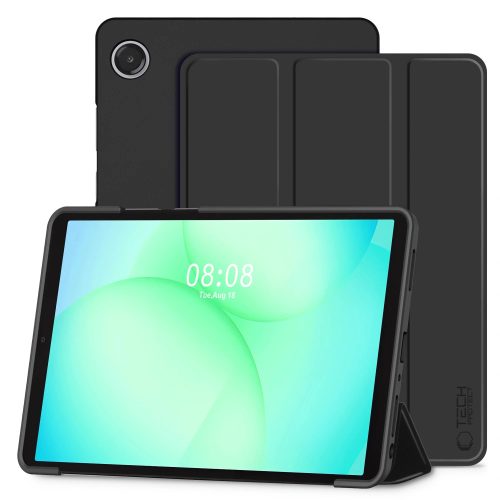 Tech-Protect Samsung Galaxy Tab A11+ / Tab A9+ oldalra nyíló, kitámasztható mappa tok, fekete