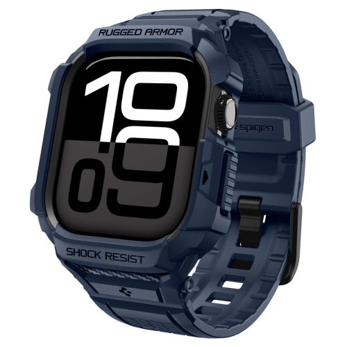 Spigen Rugged Armor Pro 2 Apple Watch 10-11 (42 mm) szíj / tok, Navy Blue, sötétkék