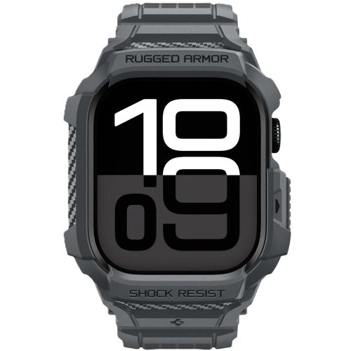 Spigen Rugged Armor Pro 2 Apple Watch 10-11 (46 mm) szíj / tok, Dark Gray, sötétszürke