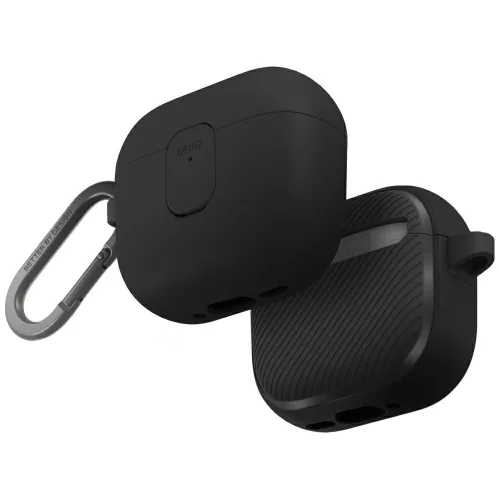 Uniq Clyde Apple AirPods 4 tok karabinerrel, fekete